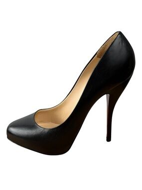 Christian Louboutin Black Leather Stiletto Pump